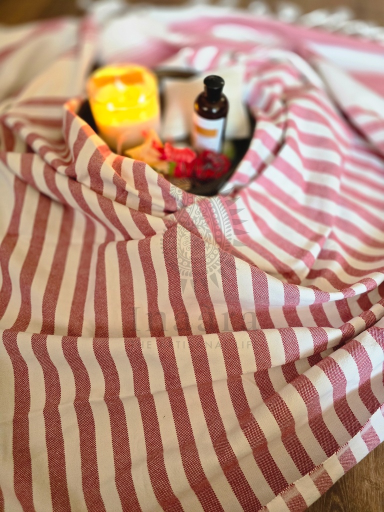 Manjadi Handwoven Towel - Bhoōmi Collection