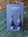 Silver tone brass earrings