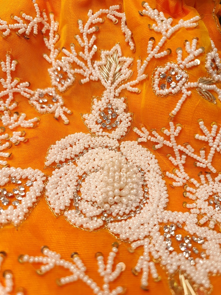 Original zardosi and parsi gara embroided potli bag