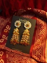 Peachy Pink Kundan Jhumkas