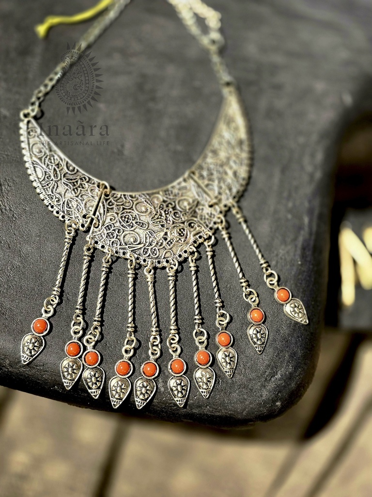 Antique Style Oxidised Necklace
