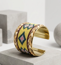 Silver -Toned  Cuff Bracelet -