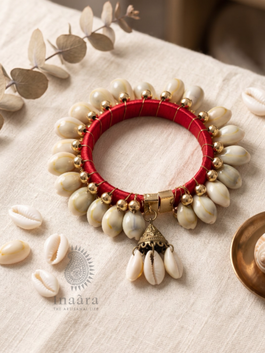 Kaudi Shell Bracelet - Red