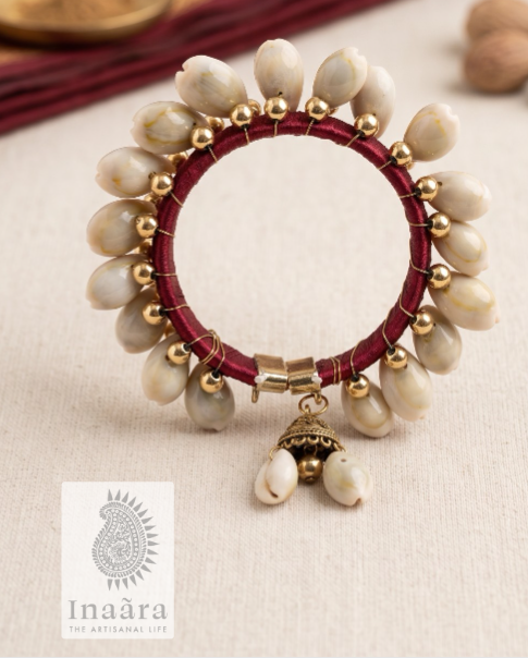 Kaudi Shell Bracelet - Maroon