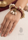 Kaudi Shell Bracelet - Maroon