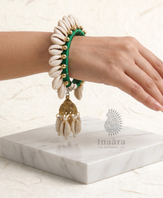 Kaudi Shell Bracelet - Green