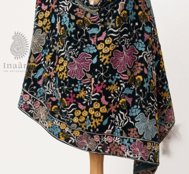 Shikhar Embroidery Velvet Shawl