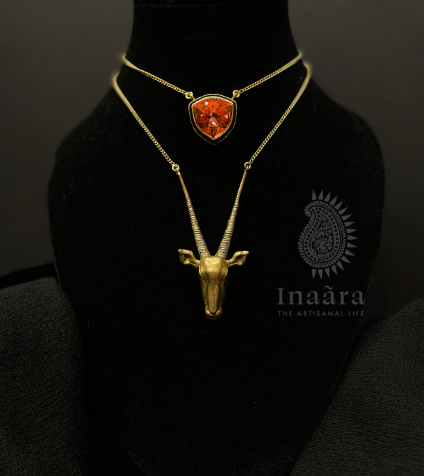 Al- Maha Layered Necklace- Red B