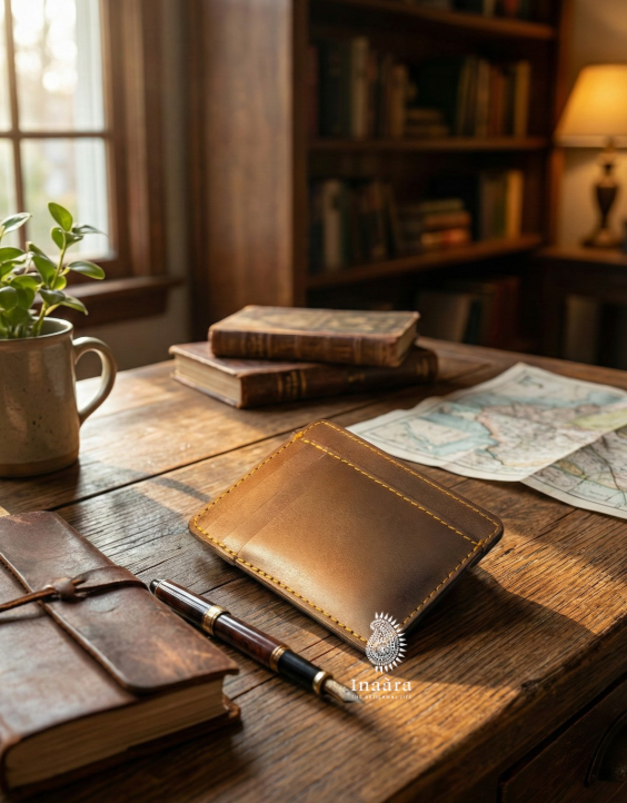 Black Leather Card Holder