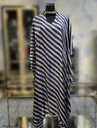 Aakifa Kaftan-Navy Blue Stripe