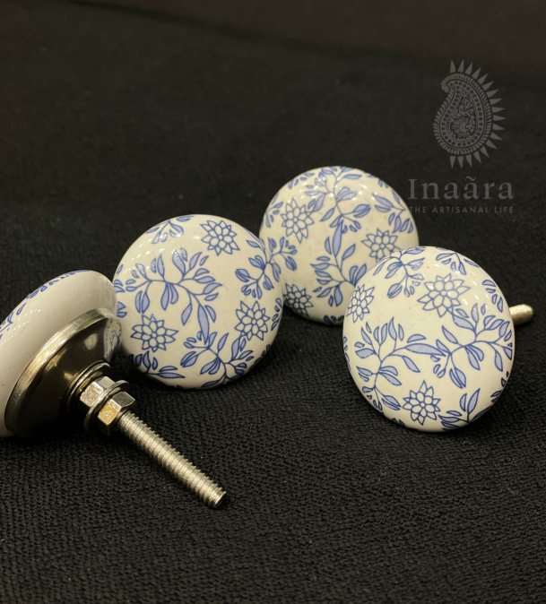 Ceramic Cabinet/Doorknob-Flower & Leaves