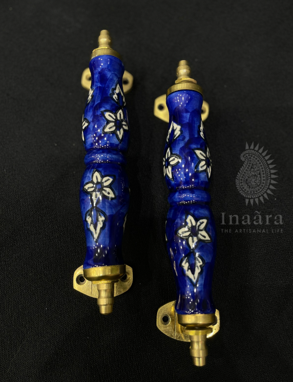 Ceramic Door Handle- Dark Blue/2pcs