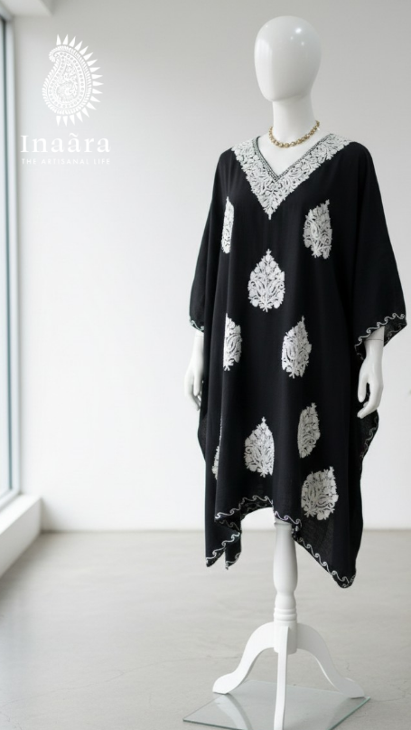 قفطان مطرّز - أسود