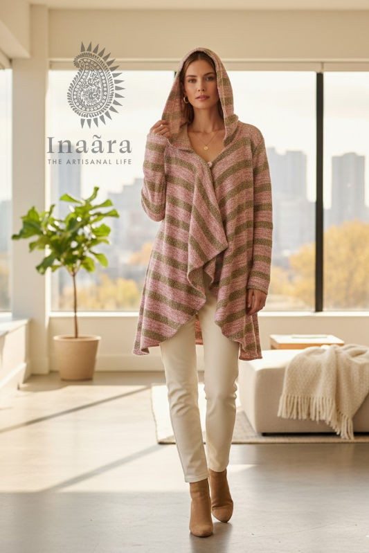 Sandhya Poncho-Pink