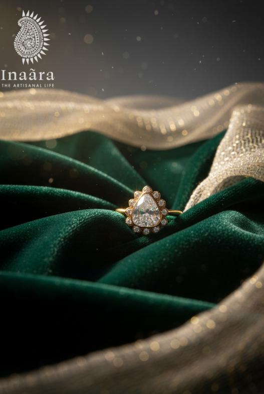 Gold-Toned w/Zirconia Ring