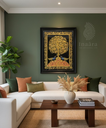 Zardozi Golden Floral Tapestry Artwork (60x74cm) (copy)