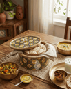 Raazi Handcrafted Wooden Roti Box- Floral