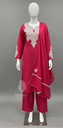 Embroidered Red Ethnic Suit- 3pc