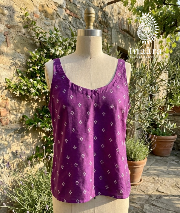 Rita Spaghetti Top-Purple