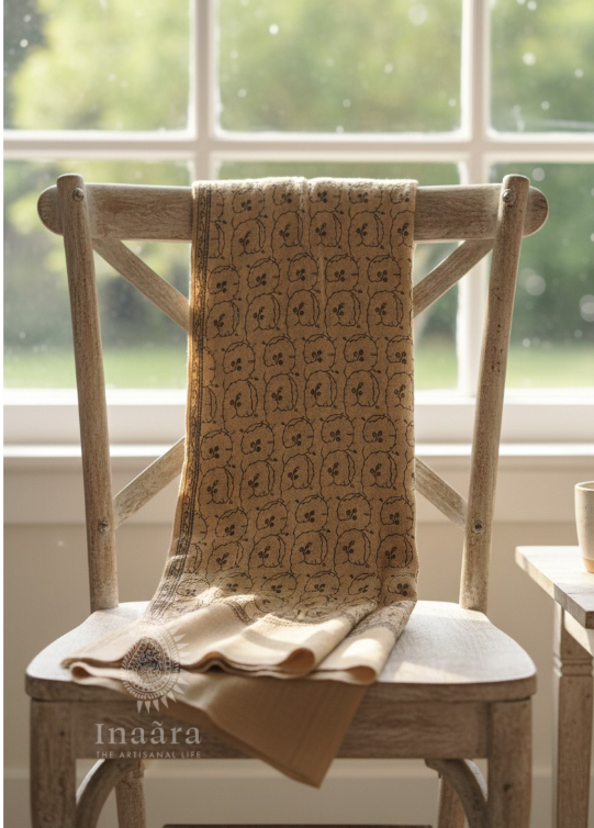 Sozni Embroidery Shawl-Beige