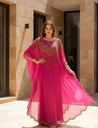 Hand Beaded Cape- Pink