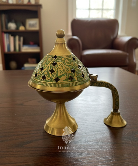 Brass Handle Incense Burner