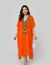 Sheer Cape  Kaftan- Orange