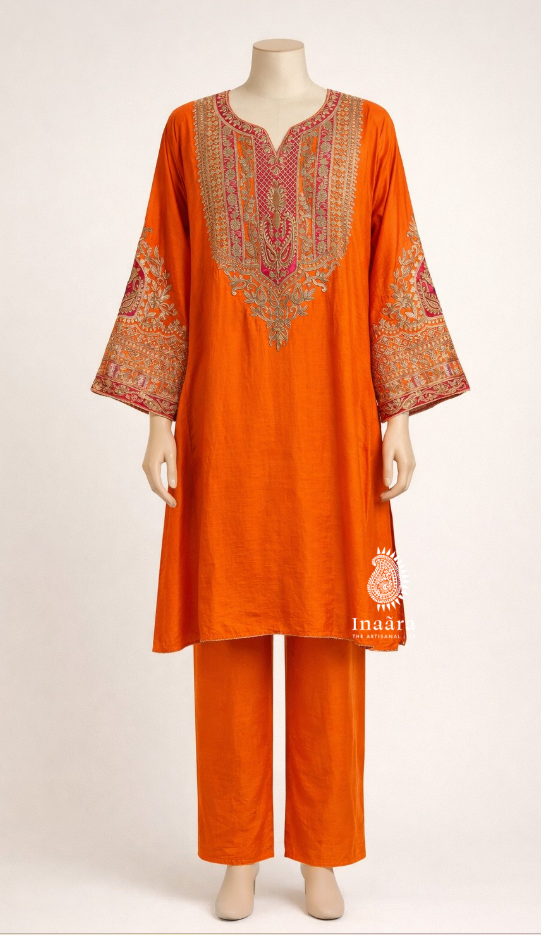 Kurta Set-Orange