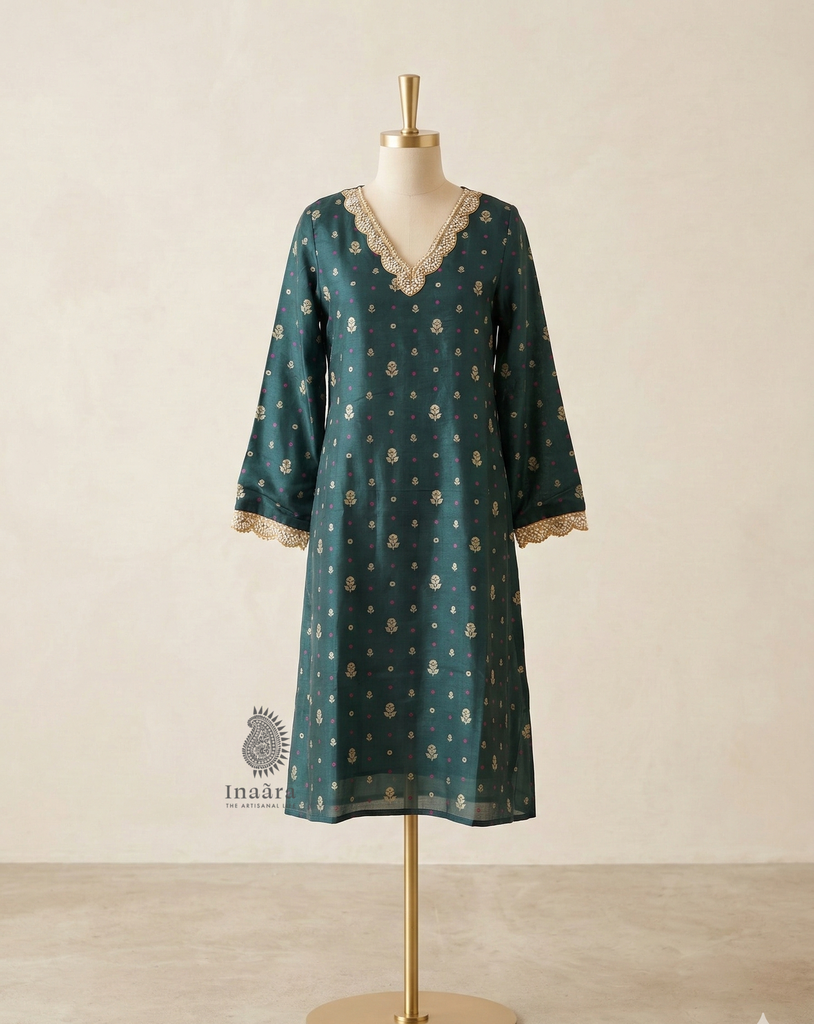 Kurti Top- Blue Green