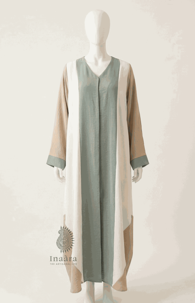 Sanat Handpainted Ocean Tones Bisht