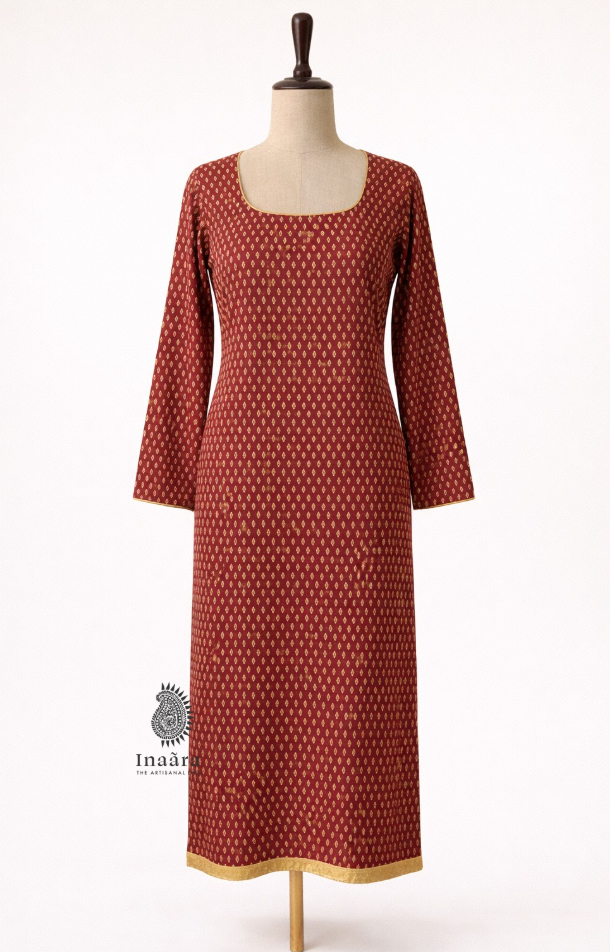 Kurta Set-Red/Gold