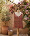 Rita Spaghetti Top-Red Floral