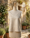 Rita Spaghetti Top-Beige