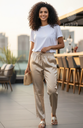 Satin Pants- Gold