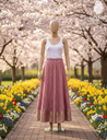 Anya Skirt- Pink & Gold