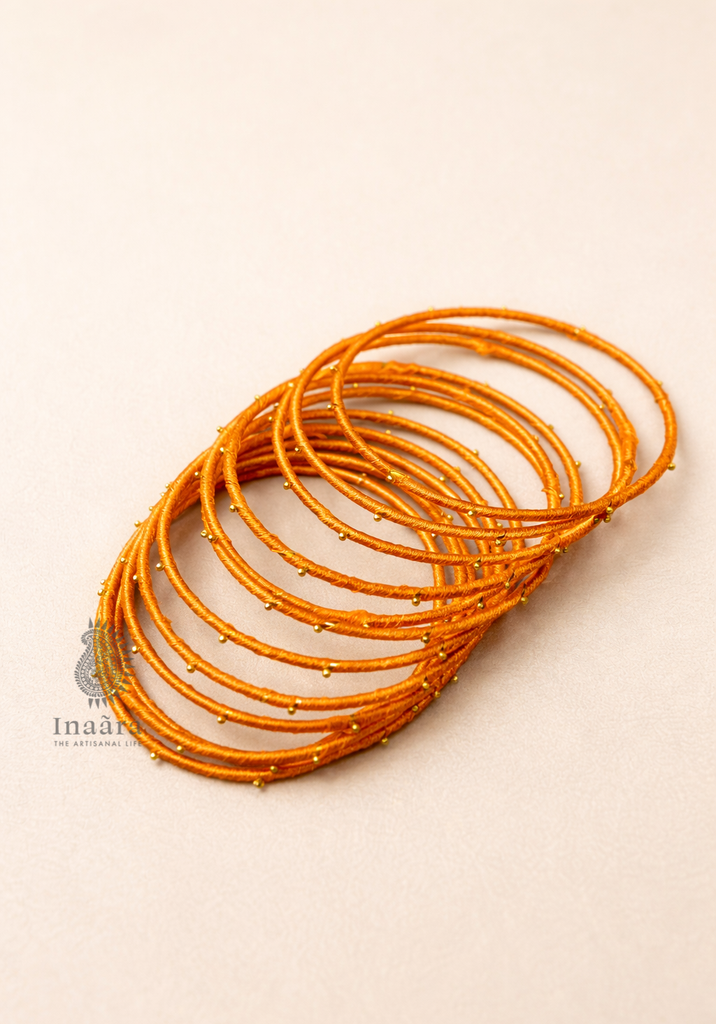 Thread Bangle Peach/12pcs