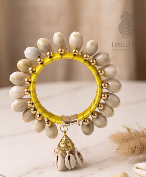 Cowri Shell Bracelet - Yellow