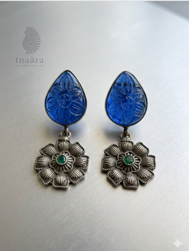 The Blue Lotus Earrings