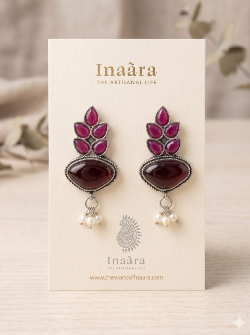 Ruby Petals Earrings