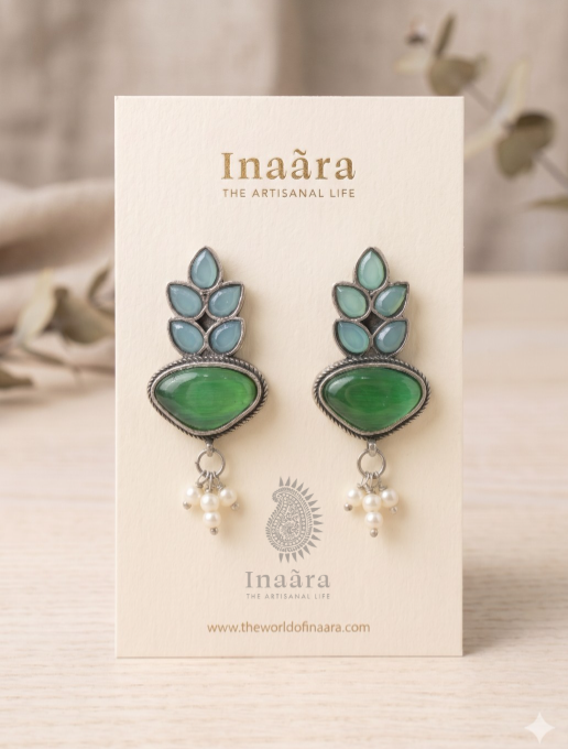 Sage Leaf Drops Earrings