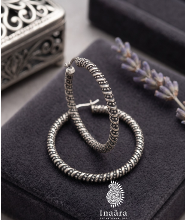 : Oxidized Sterling Silver Earrings