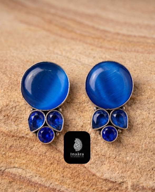 Royal Blue Statement Studs