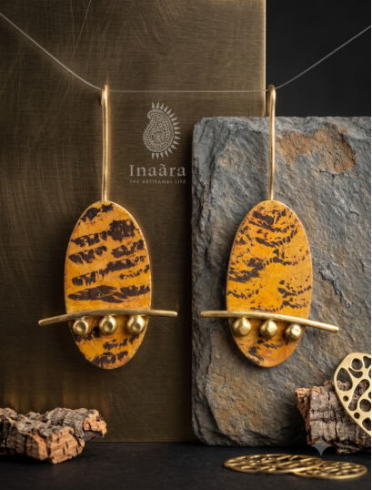 Artisan Ochre Drops Earrings