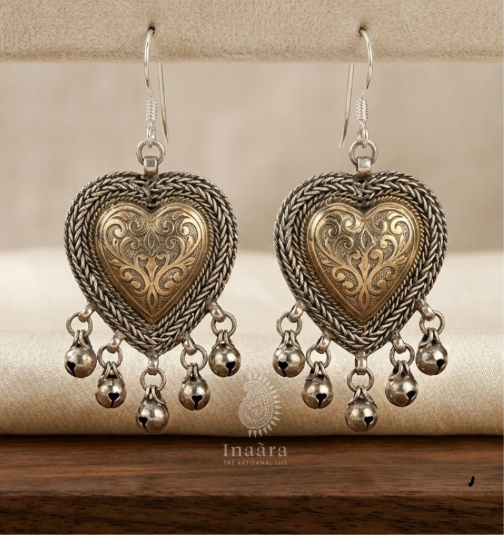 Royal Heart Chandelier Drops Earrings