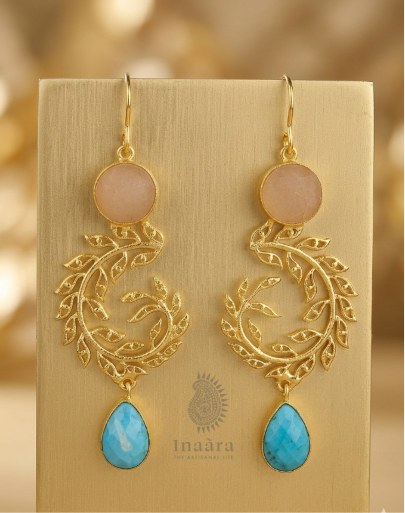 Turquoise Laurel Drop Earrings
