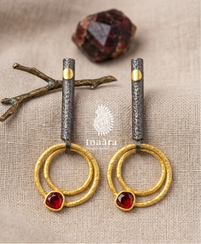 Ruby & Raw Earrings 