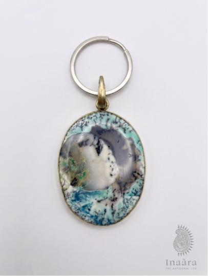 Ocean Mist Oval Gemstone Charm