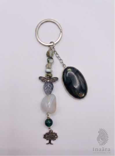 Earthy Elements Multi-Stone Keyfob