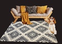 Boho Black Handwoven Rug(6x4ft)