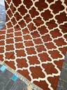 Jaali Patterned Rug Chocolate 8x11ft